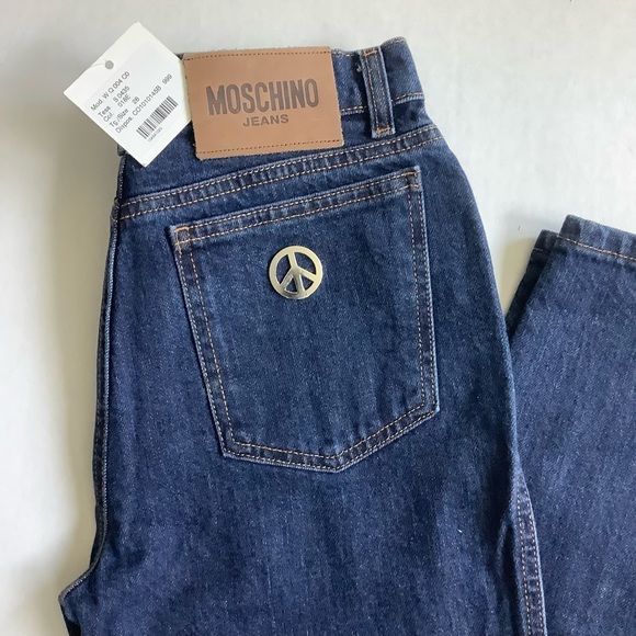 MOSCHINO Denim Straight Leg Jeans Blue 28 - Picture 4 of 12